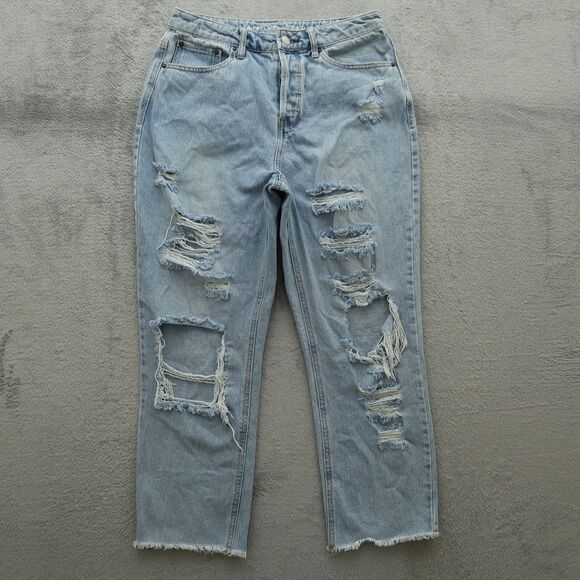 Vanilla Star Jeans Juniors Size 9 High-Rise 90s Boyfriend 25.5" Inseam Destroyed - Picture 1 of 16